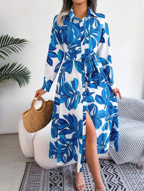 tied-button-up-long-sleeve-dress OhSoStyled - Sophia's Style-4